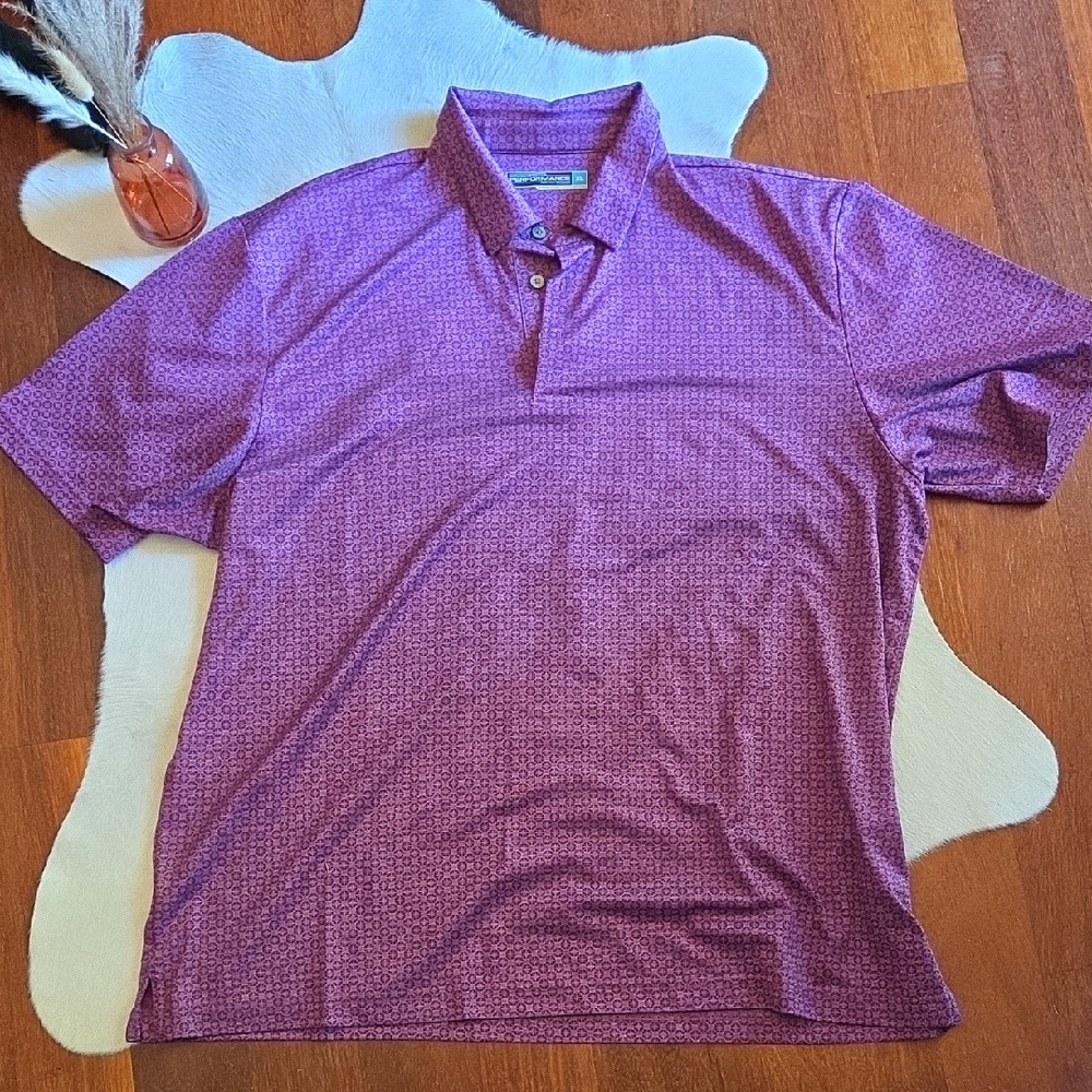 Men's Purple PERFORMANCE Polo Shirt XL
